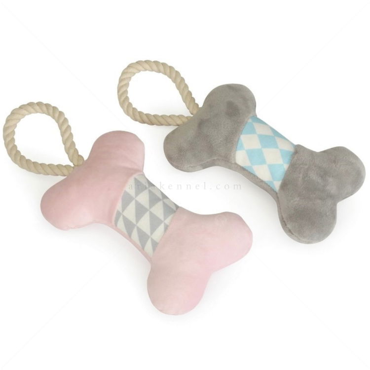 Плюшен кокал с въже, CAMON, розов