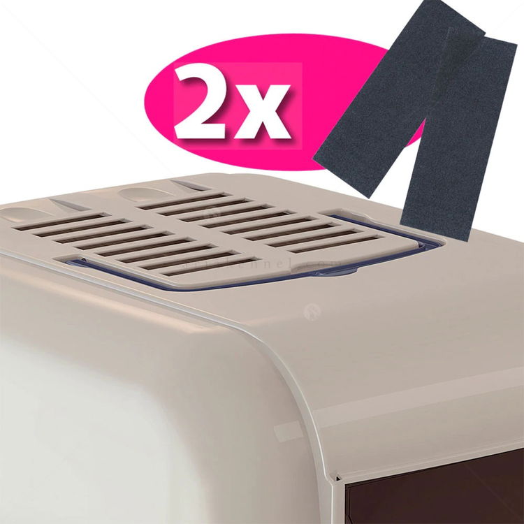 Котешка тоалетна с филтър FERPLAST Maxi Bella Cabrio, черна