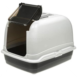 Котешка тоалетна с филтър FERPLAST Maxi Bella Cabrio, черна