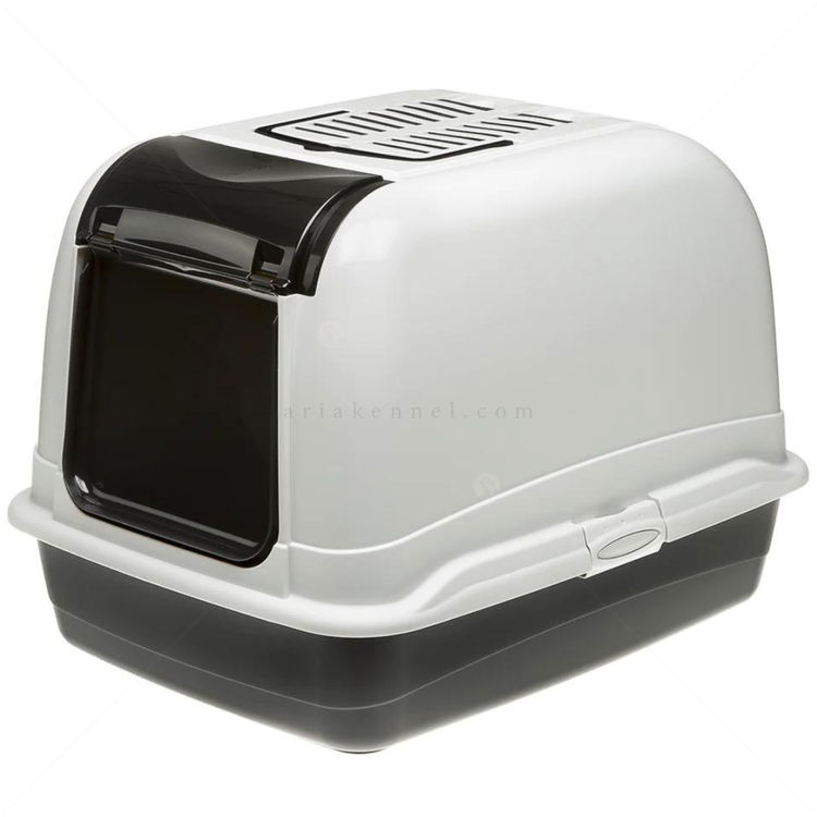 Котешка тоалетна с филтър FERPLAST Maxi Bella Cabrio, черна