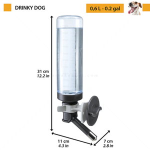 Поилка за кучета със захващане за транспортна чанта, FERPLAST Drinky dog