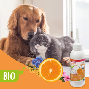 Лосион за очи с био синя боровинка, хамамелис и роза BEAPHAR Bio Eye Cleaner
