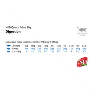N&D Cat Quinoa Digestion 80 гр - за здрав стомах с агне, киноа, копър и артишок