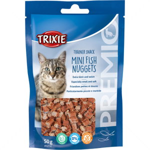Малки хапки с риба тон, пилешко месо и котешка трева TRIXIE Premio Mini fish nuggets