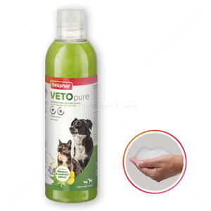 Противопаразитен био шампоан с маргоза и лавандула BEAPHAR Veto Pure, за кучета и котки над 12 седмици