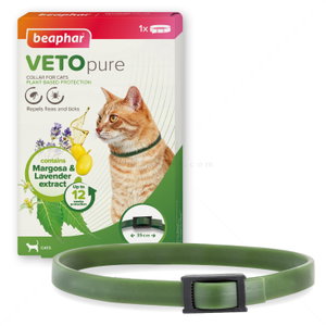 Репелентен нашийник BEAPHAR Veto Pure Bio Collar Cat 35 см