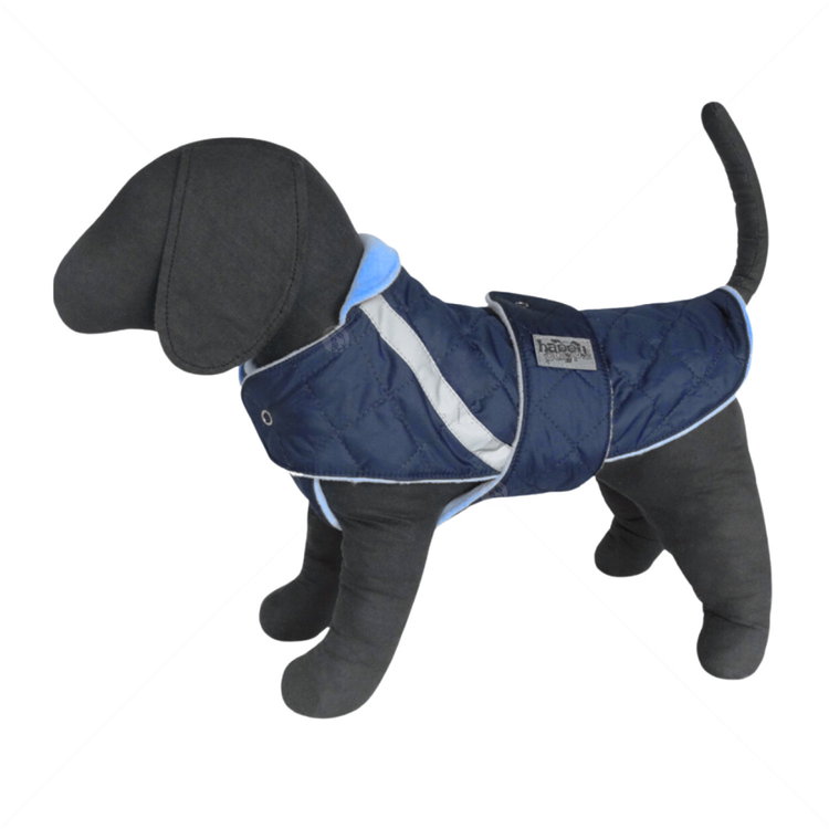 Яке с яка и светлоотразителни ленти, HAPPY PUPPY, тъмно синьо, XL, 40-44 см