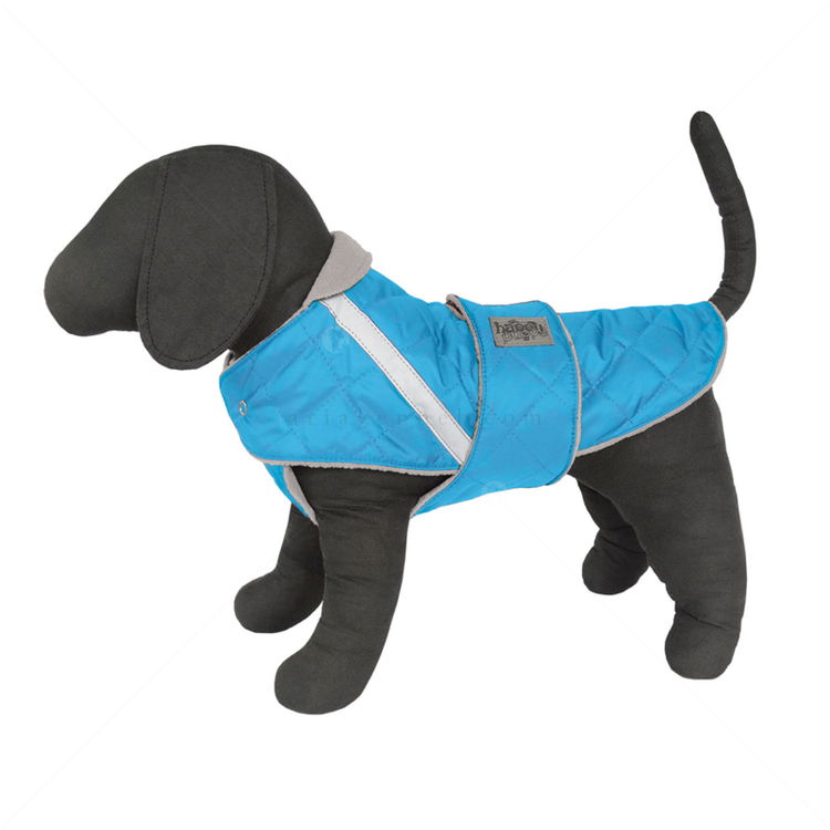 Яке с яка и светлоотразителни ленти, HAPPY PUPPY, светлосиньо, S, 25-28 см