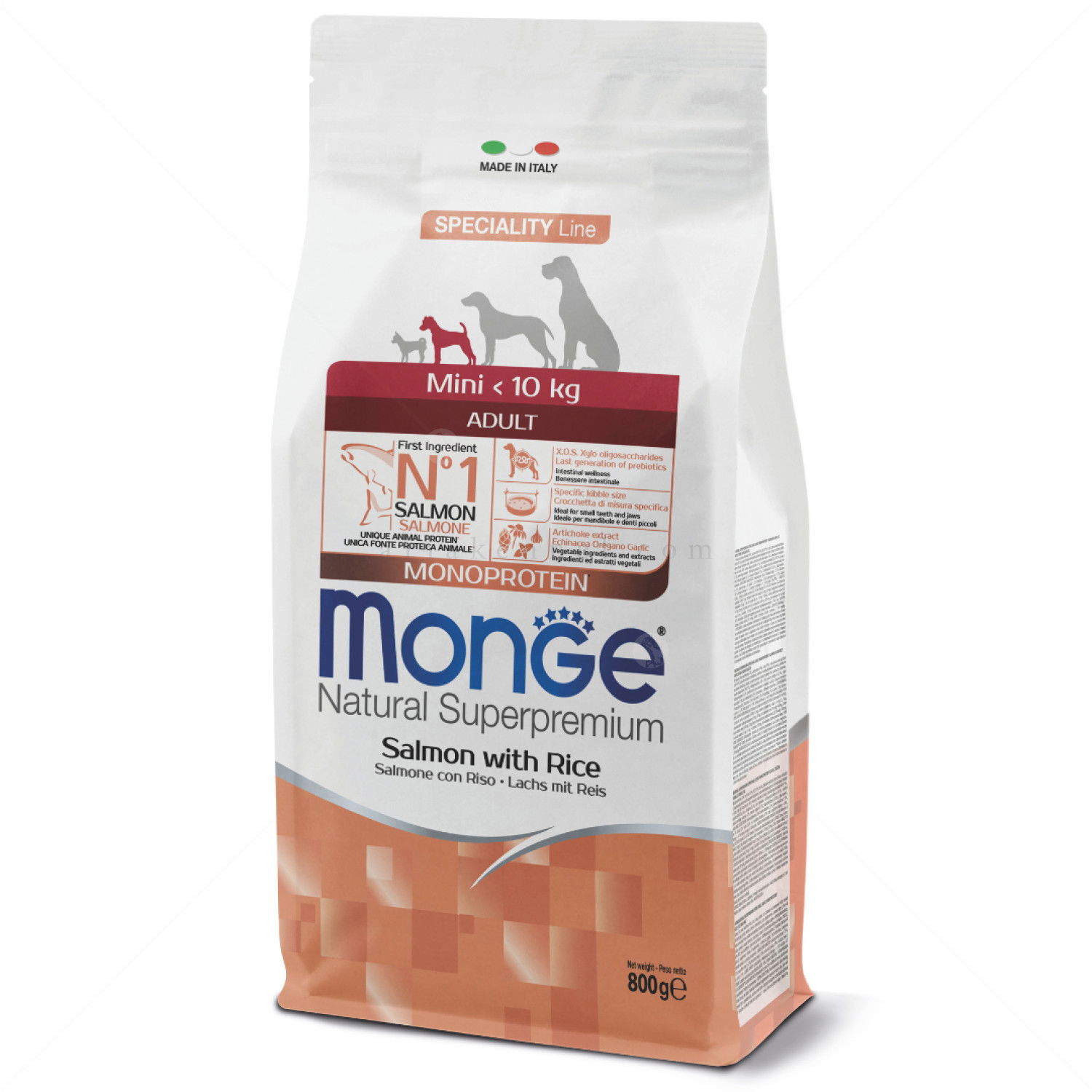 MONGE Monoprotein Mini Adult 0.800 кг Salmon & Rice