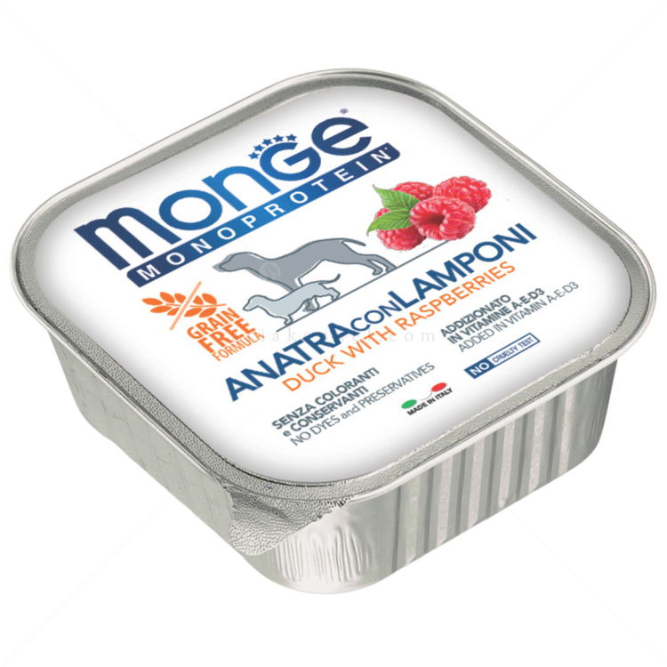 Пастет с патешко месо и малини MONGE Superpremium Monoprotein Terrine Adult Fruit Pate Duck with raspberries