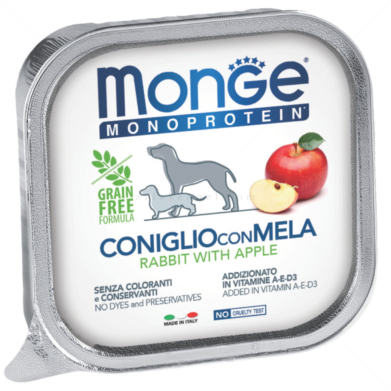 Пастет със заешко месо и ябълка MONGE Superpremium Monoprotein Terrine Adult Fruit Pate Rabbit with apple