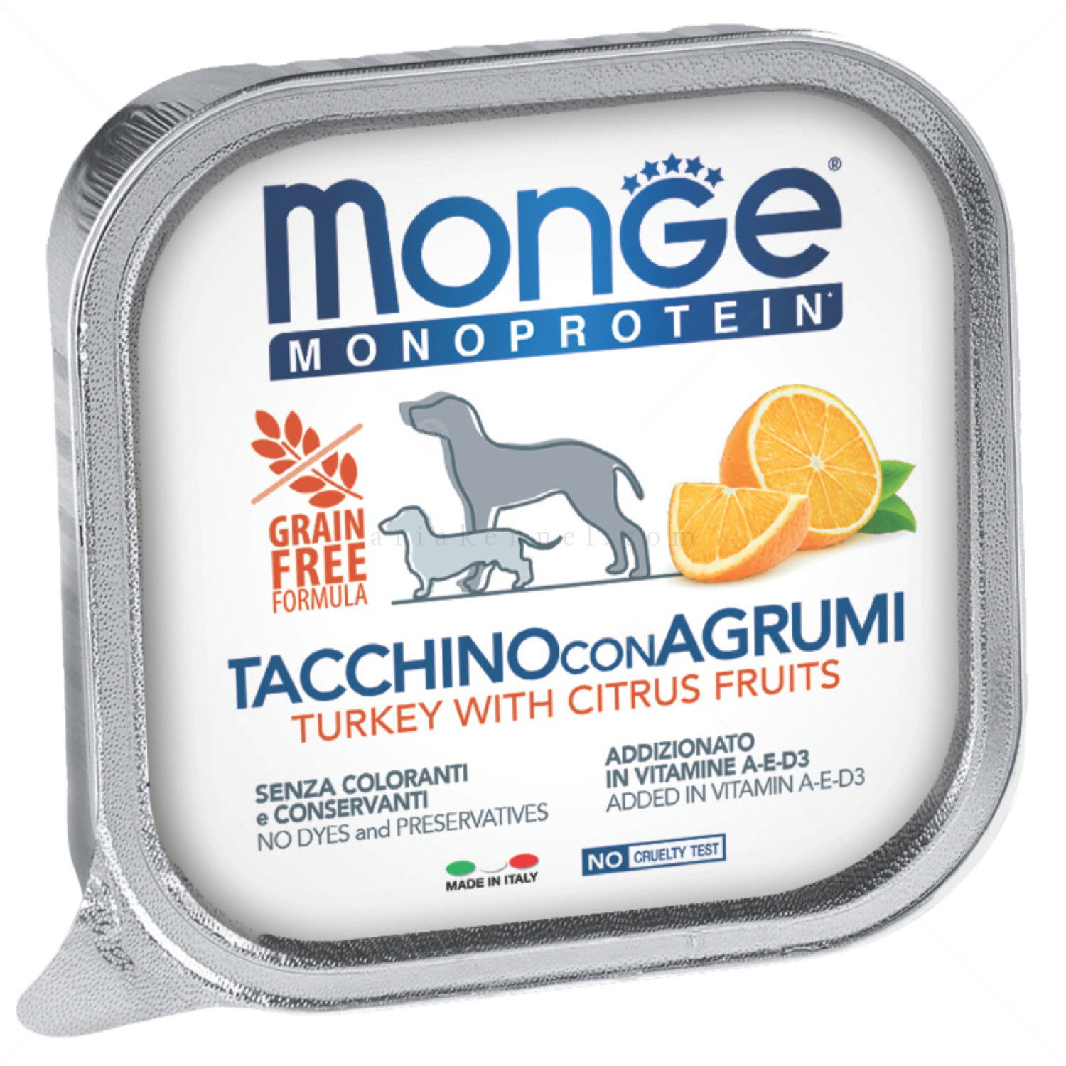 Пастет с пуешко месо и цитрусови плодове MONGE Superpremium Monoprotein Terrine Adult Fruit Pate Turkey with citrus fruits