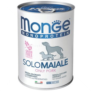 Консерва пастет със 100% свинско месо MONGE Superpremium Monoprotein Dog Pate Adult Pork