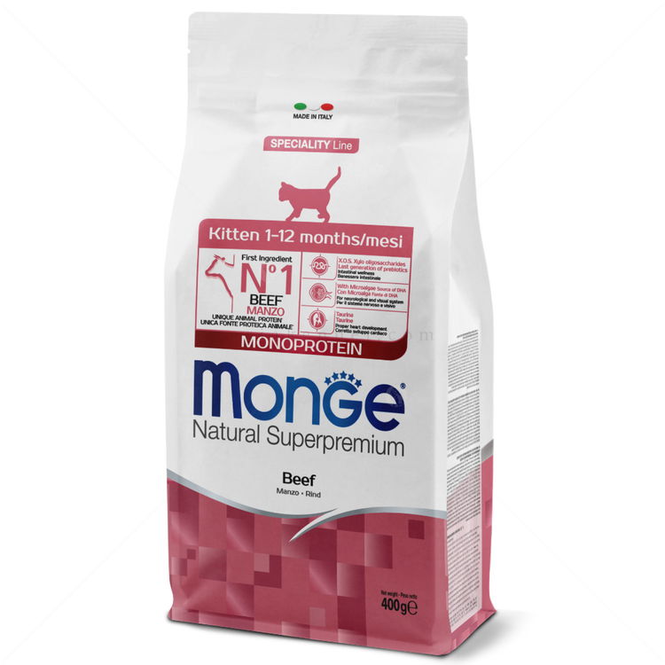 MONGE Monoprotein Cat Kitten 0.400 кг Beef
