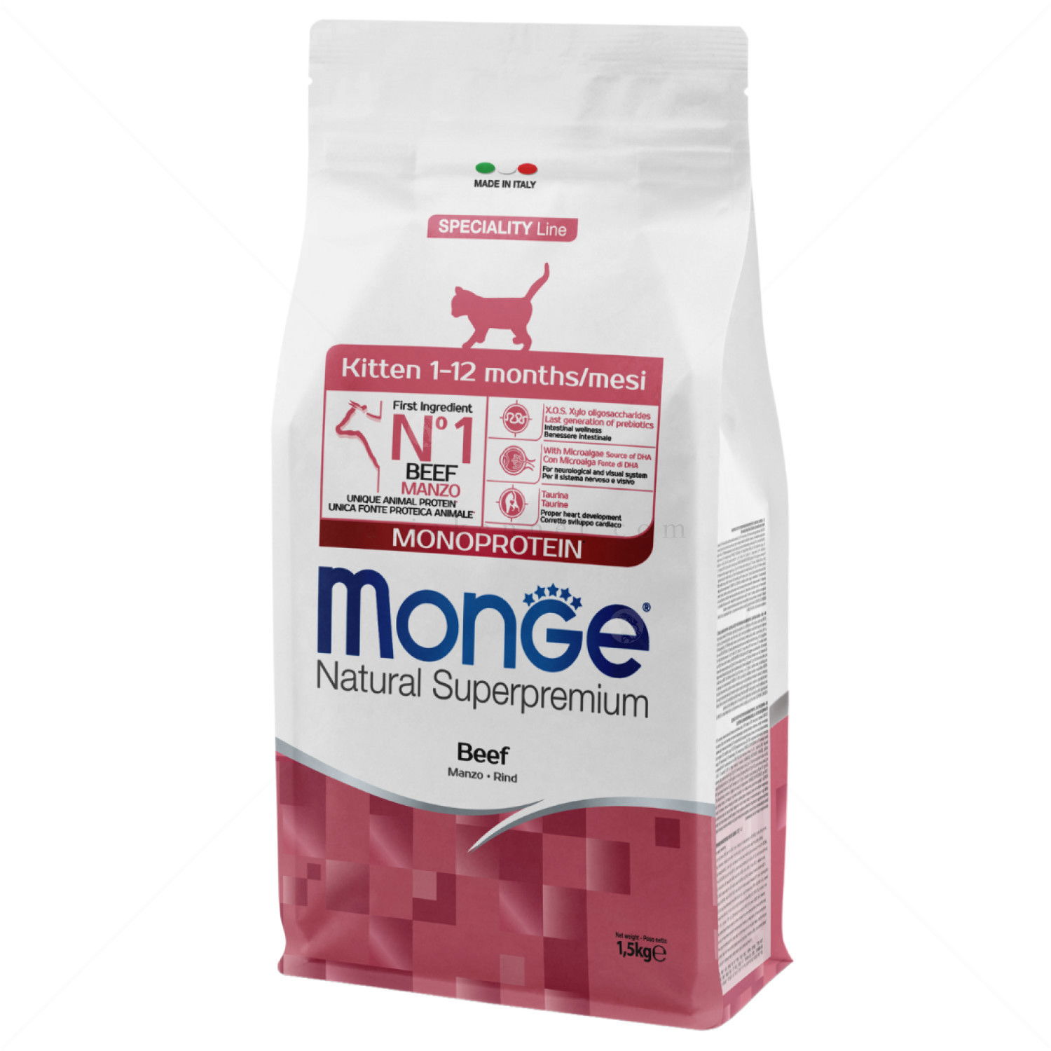MONGE Monoprotein Cat Kitten 1.500 кг Beef