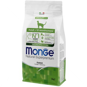 MONGE Monoprotein Cat Adult 1.500 кг Rabbit