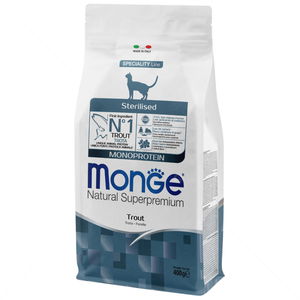 MONGE Monoprotein Sterilised Cat Adult 0.400 кг Trout