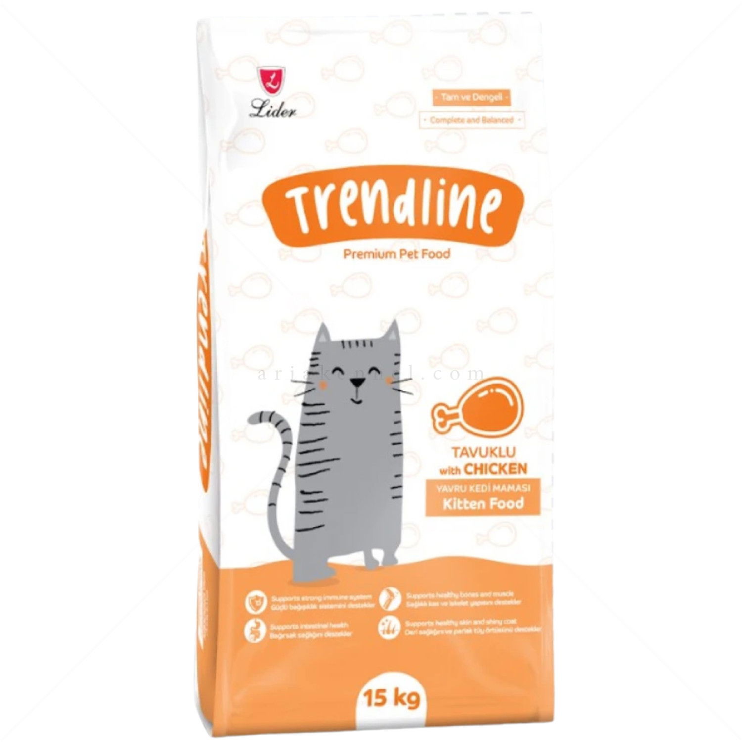 TRENDLINE 15 кг Kitten Chicken, за малки котенца с пилешко месо