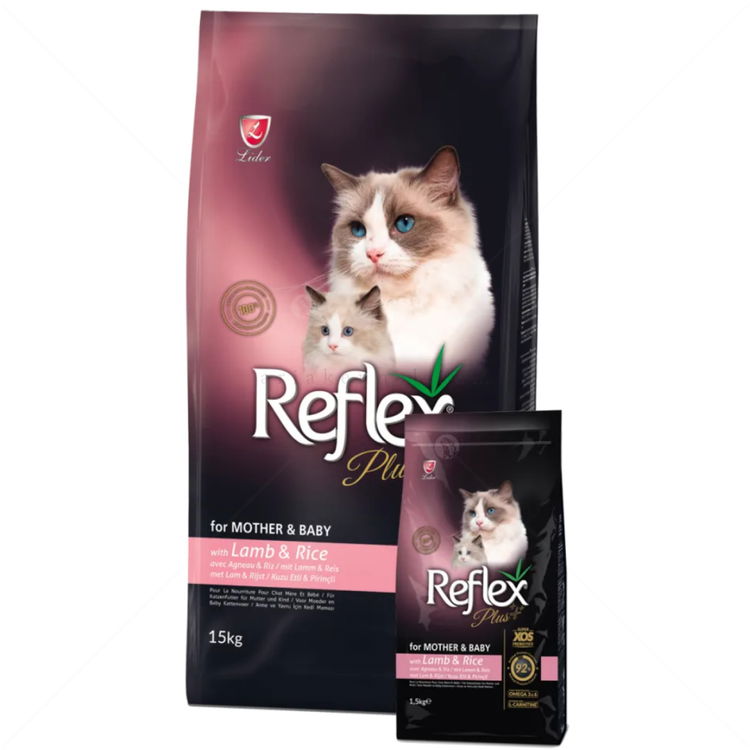 REFLEX PLUS 15 кг Mother&Babycat с агнешко месо и ориз