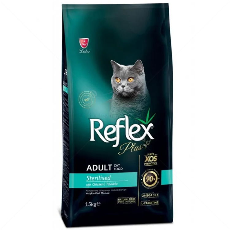 REFLEX PLUS 15 кг Sterilised Chicken, с пилешко месо