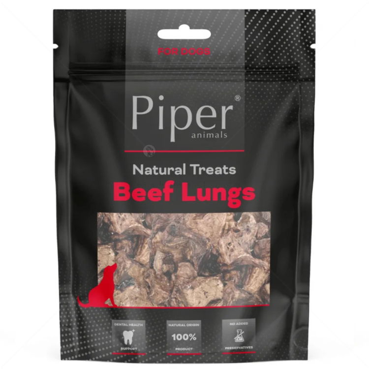 Лакомства от сушен говежди дроб 100 гр PIPER Natural Treats Beef Lungs