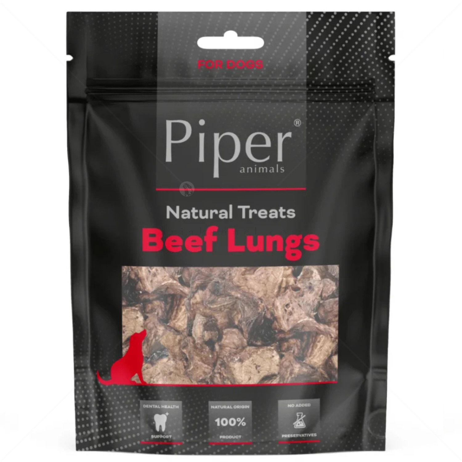 Лакомства от сушен говежди дроб 100 гр PIPER Natural Treats Beef Lungs
