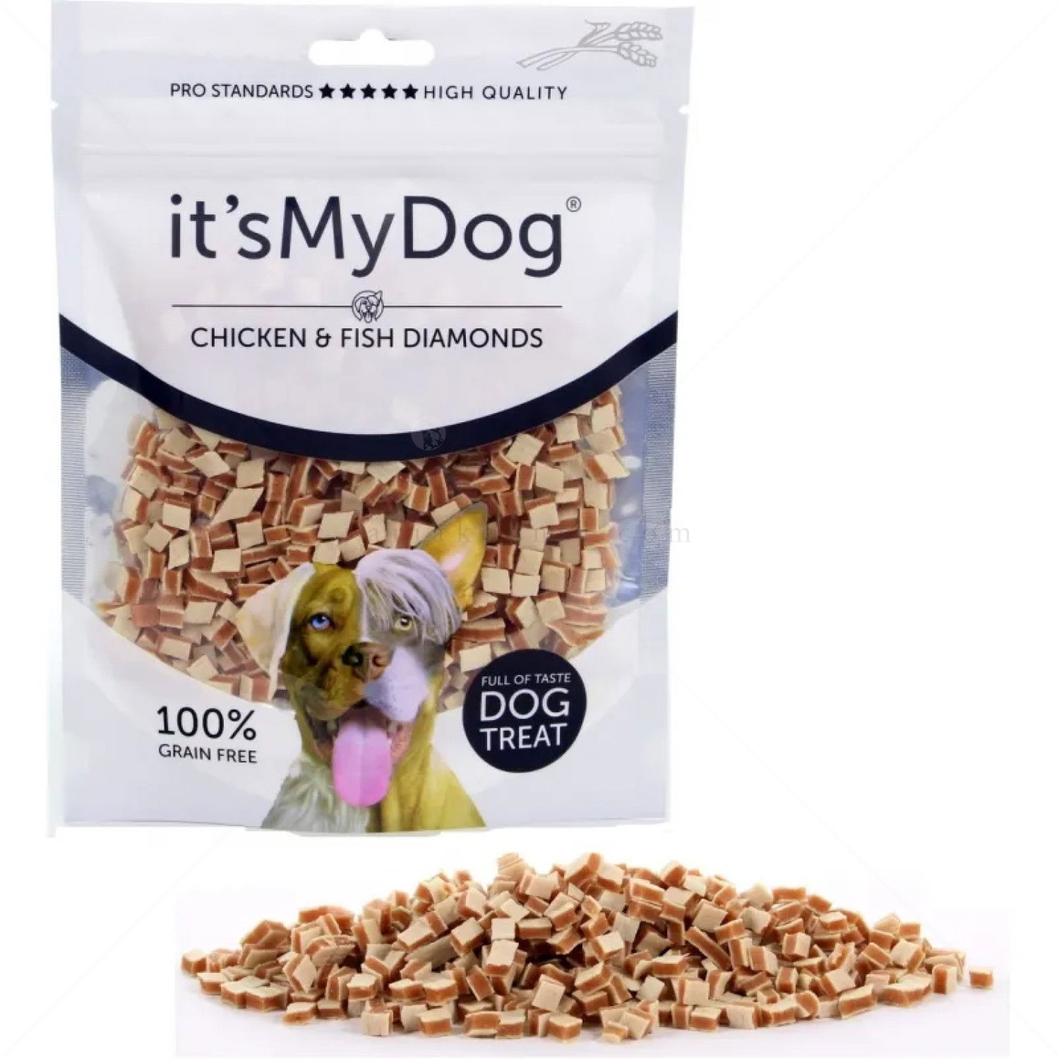 Кубчета с пилешко месо и риба IT'S MY DOG Chicken & Fish Diamands Grain Free