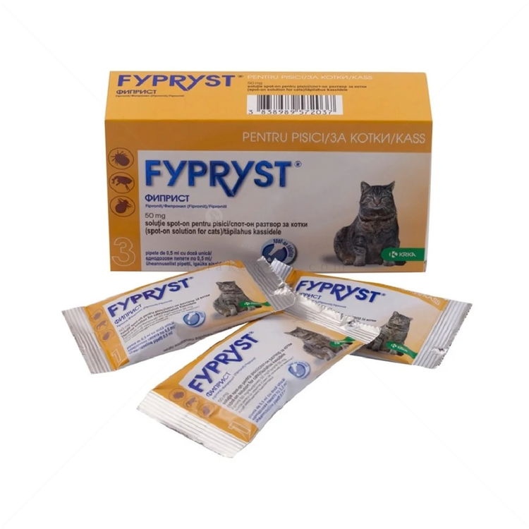 Пипети за външно обезпаразитяване FYPRYST 3x0.5 мл