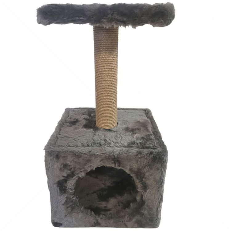 Катерушка с къщичка за спане, SPECIAL CAT, сива