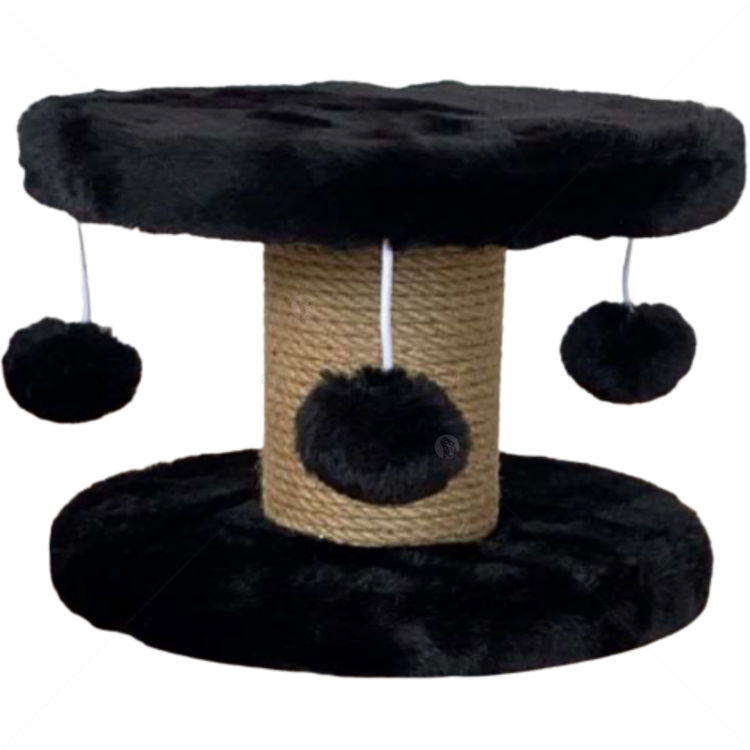 Драскало стълб с два кръга и топчета, DUBEX, черно