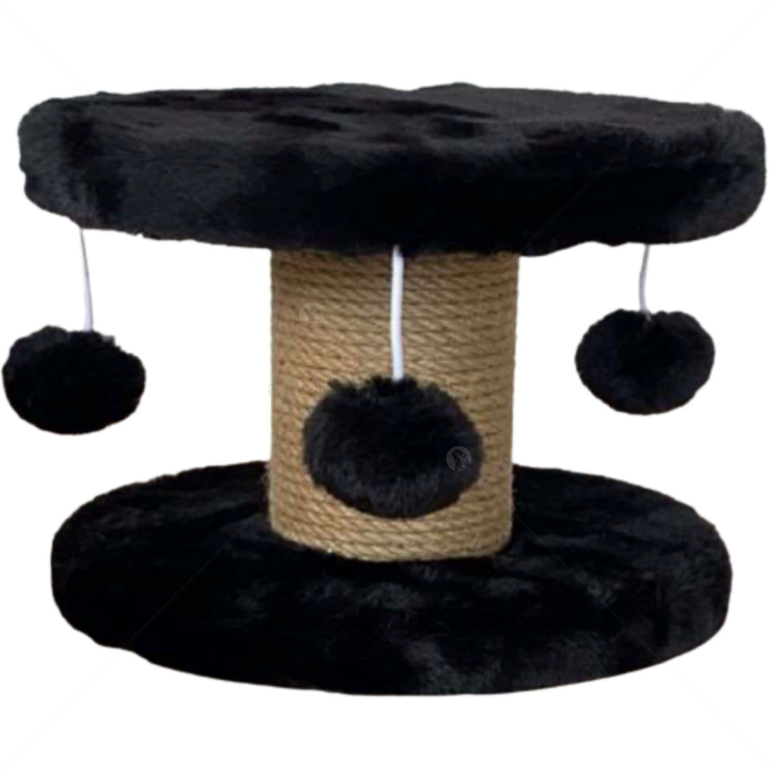 Драскало стълб с два кръга и топчета, DUBEX, черно