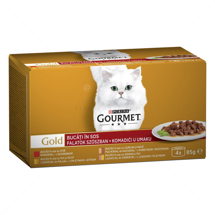 GOURMET Gold 4х85 гр Хапки в сос