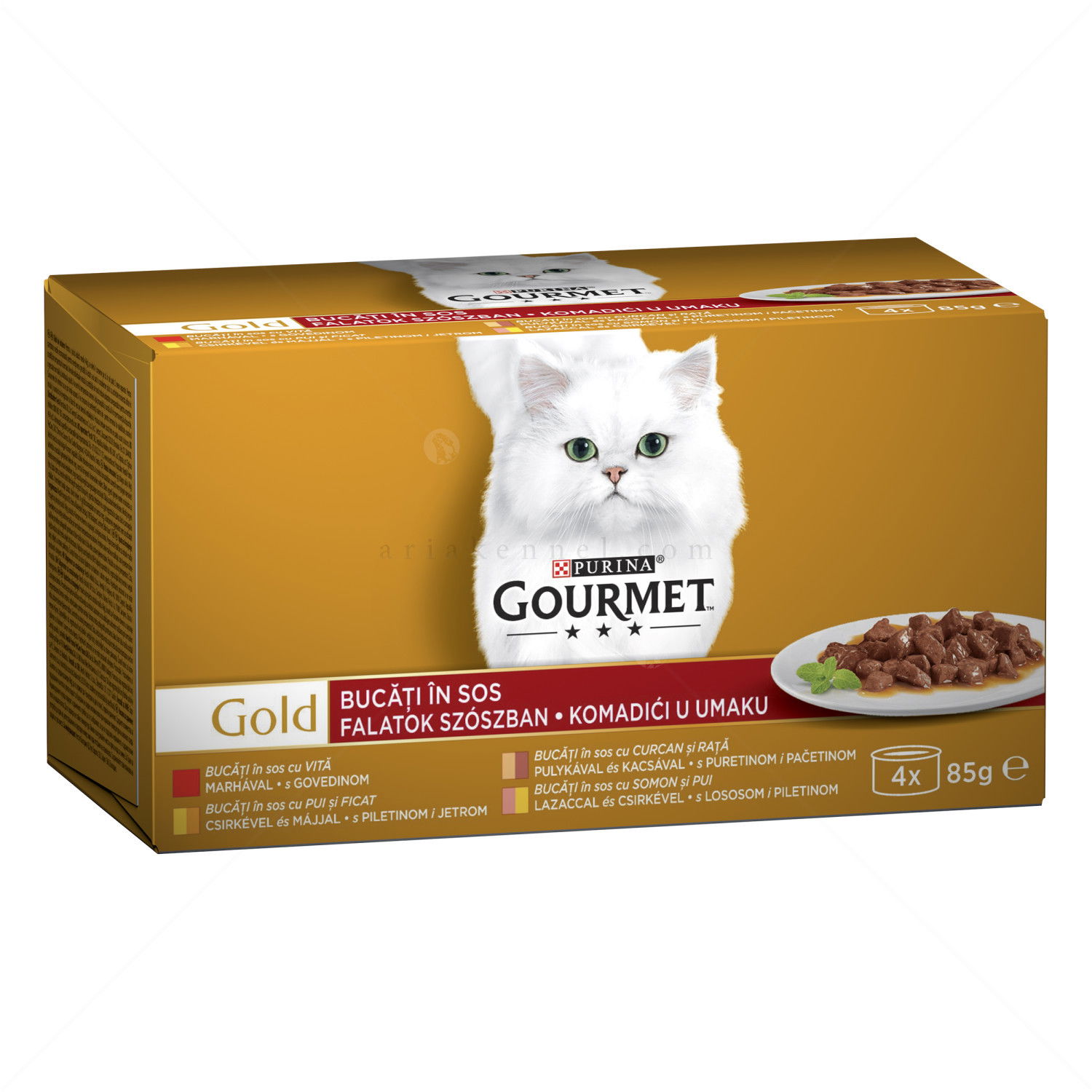 GOURMET Gold 4х85 гр Хапки в сос