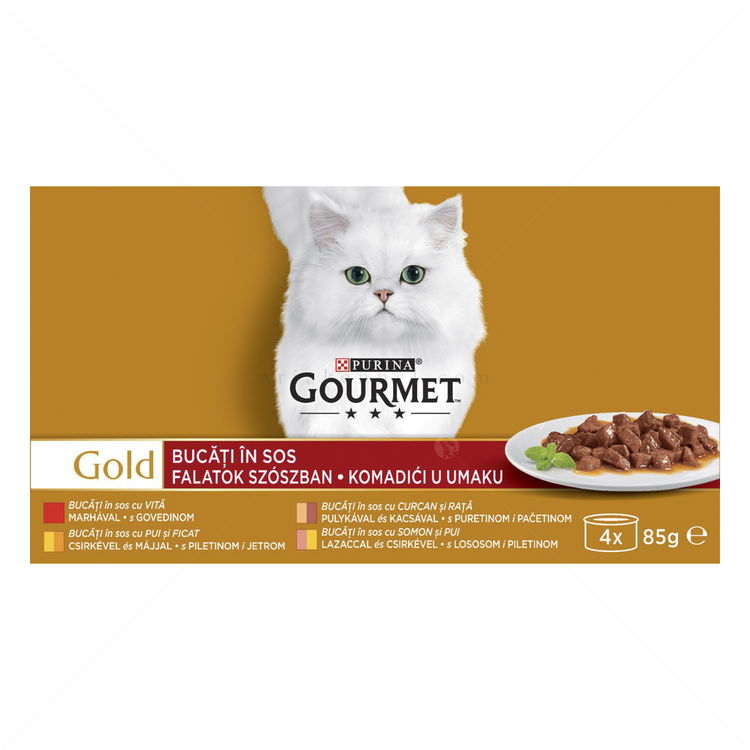 GOURMET Gold 4х85 гр Хапки в сос