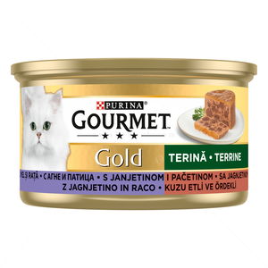 GOURMET Gold 85 гр с агне и патица, хапки в пастет