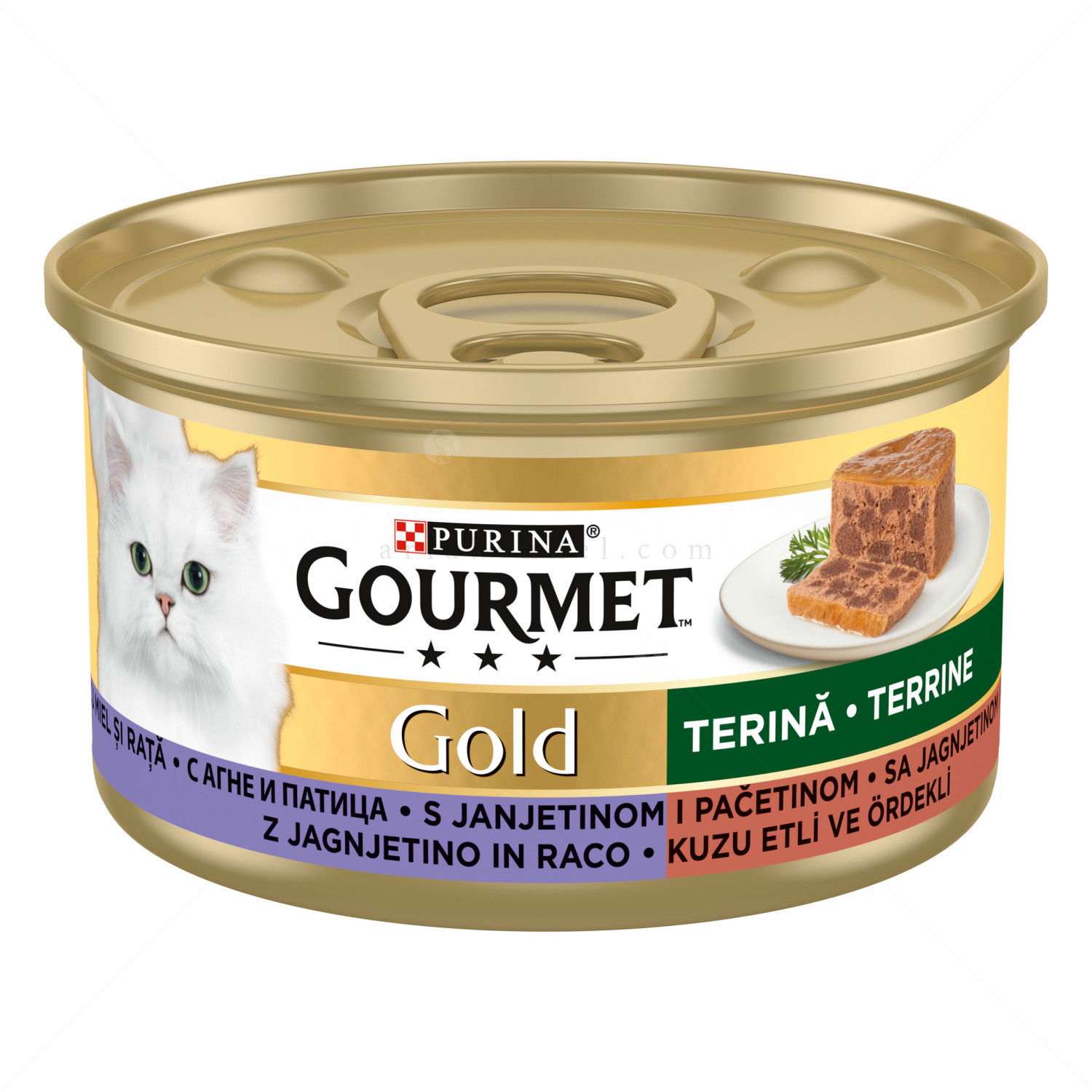 GOURMET Gold 85 гр с агне и патица, хапки в пастет