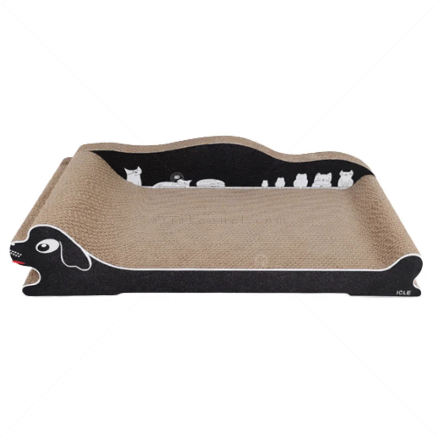 Драскало от картон Кученце в черно ANIPRO