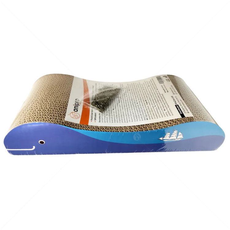 Вълнообразно драскало от картон ANIPRO, синьо