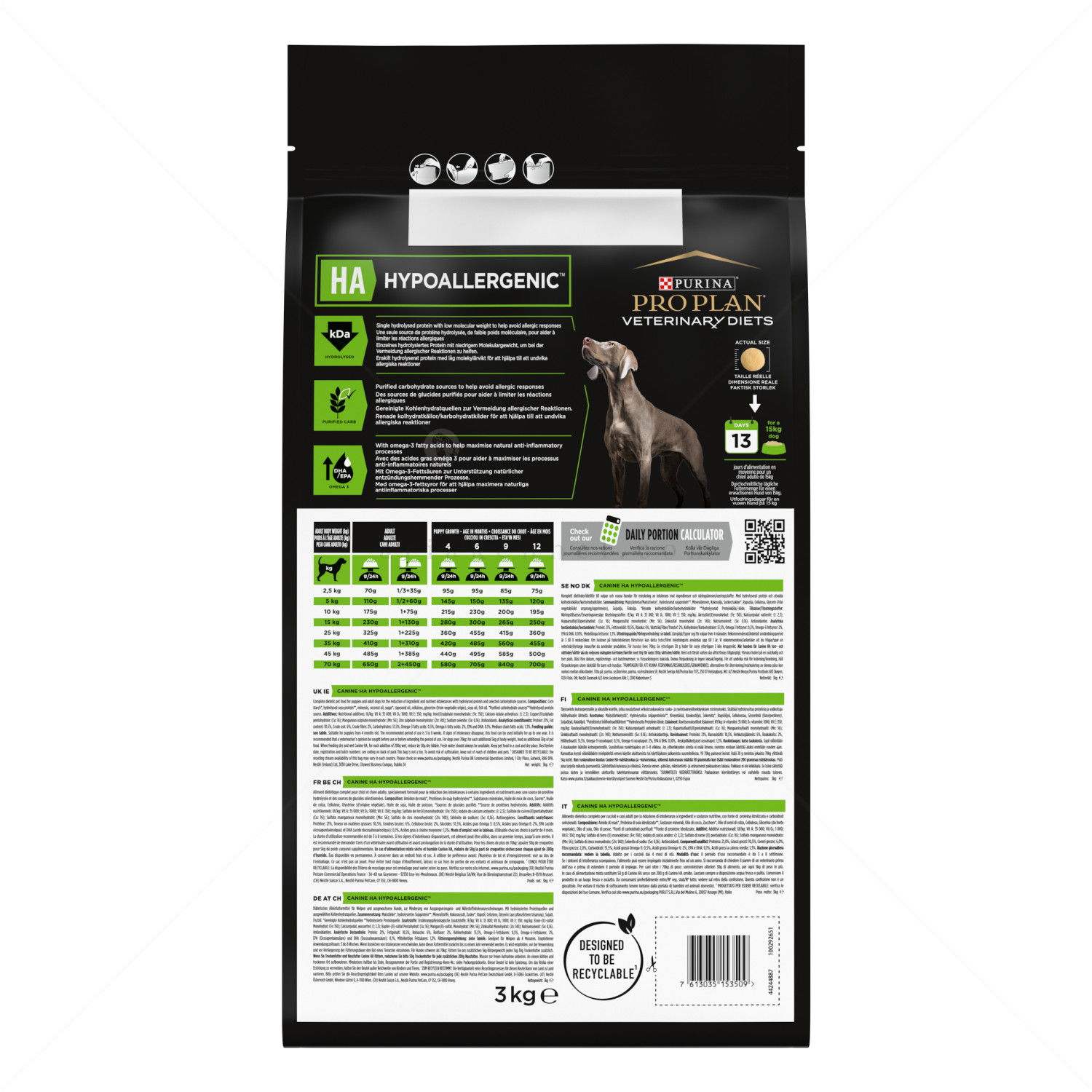 PRO PLAN Veterinary Diets HA Dog Hypoallergenic 3 кг