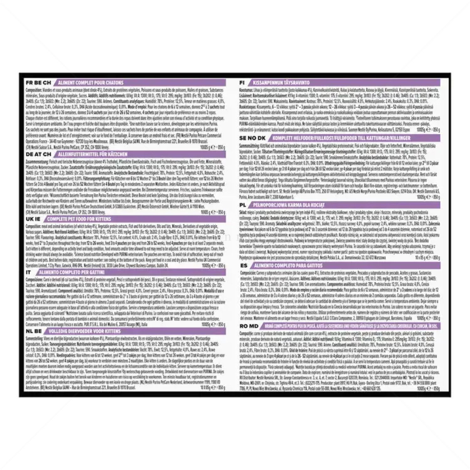 Паучове за малки котенца с пуешко месо PRO PLAN Multipack Kitten, хапки в сос