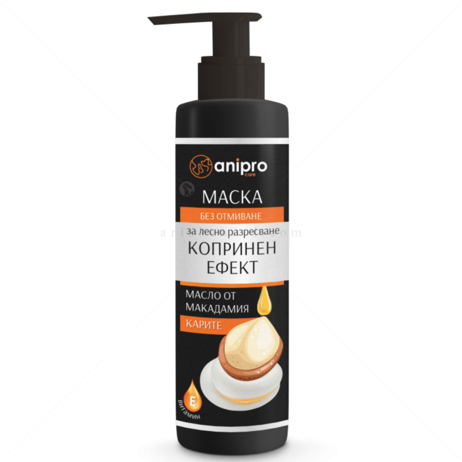 Маска за копринен ефект и лесно разресване ANIPRO Lux, с масло от макадамия и керате