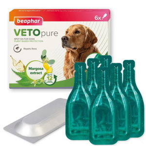 Противопаразитни пипети за средни и едри породи кучета BEAPHAR Veto Pure Bio Spot on Medium&Large Dog