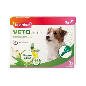 Противопаразитни пипети за дребни породи кучета BEAPHAR Veto Pure Bio Spot on Small Dog