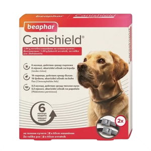 2 броя противопаразитни каишки за куче BEAPHAR Canishield 65 см