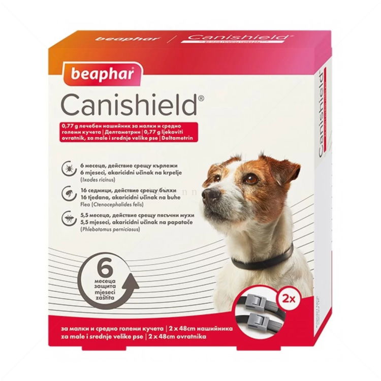 2 броя противопаразитни каишки за куче BEAPHAR Canishield 48 см
