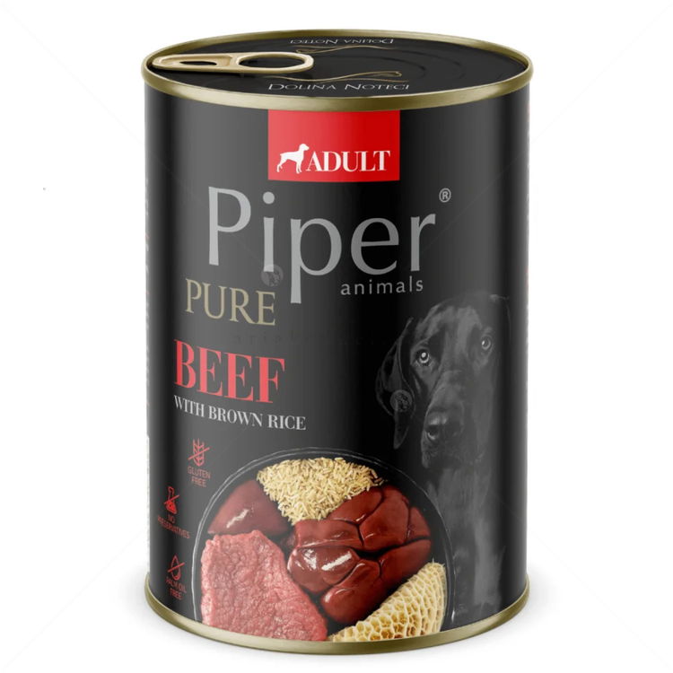 Piper Pure Adult 400 гр с говеждо месо и кафяв ориз
