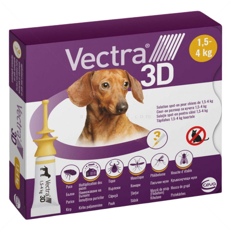 Пипети за външно обезпаразитяване VECTRA 3D 3x0.8 мл