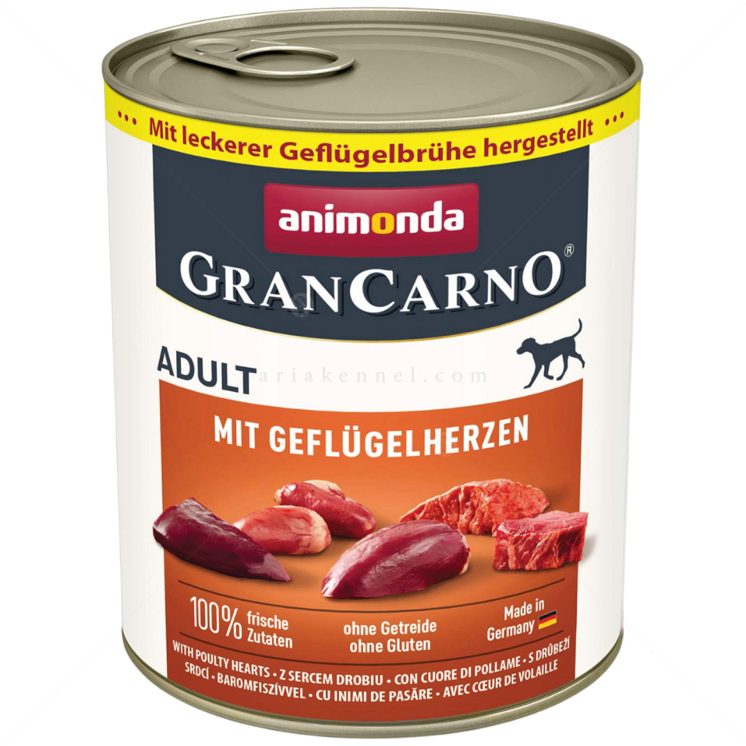 Консерва с птичи сърца 800 гр Gran Carno Adult Geflugelherzen