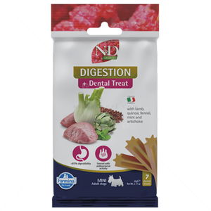 Дентални пръчки за здрав стомах за кучета от дребни породи N&D Quinoa Dog Adult Mini Dental Treat Digestion