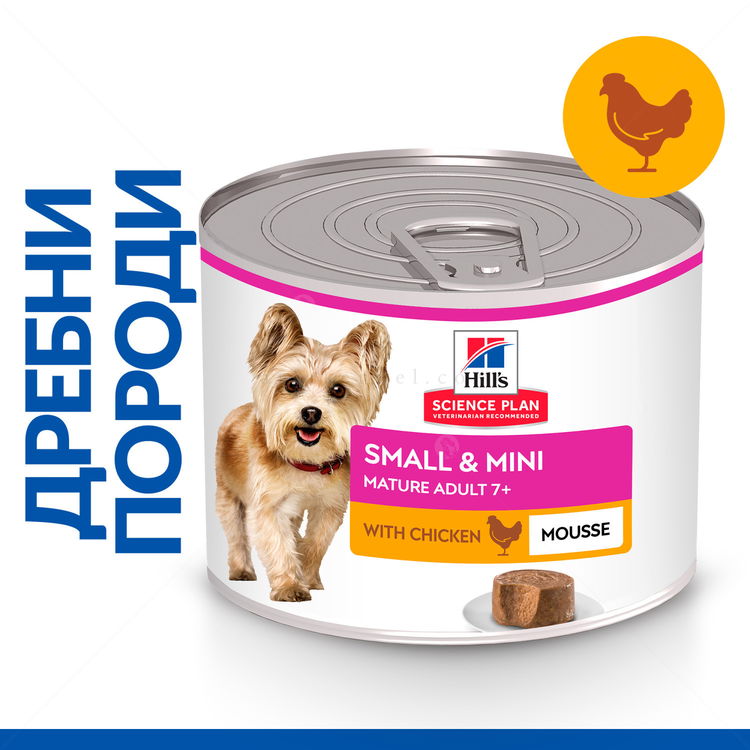 HILL’S Science Plan 200 гр Mature Adult 7+ Small&Mini Mousse Chicken